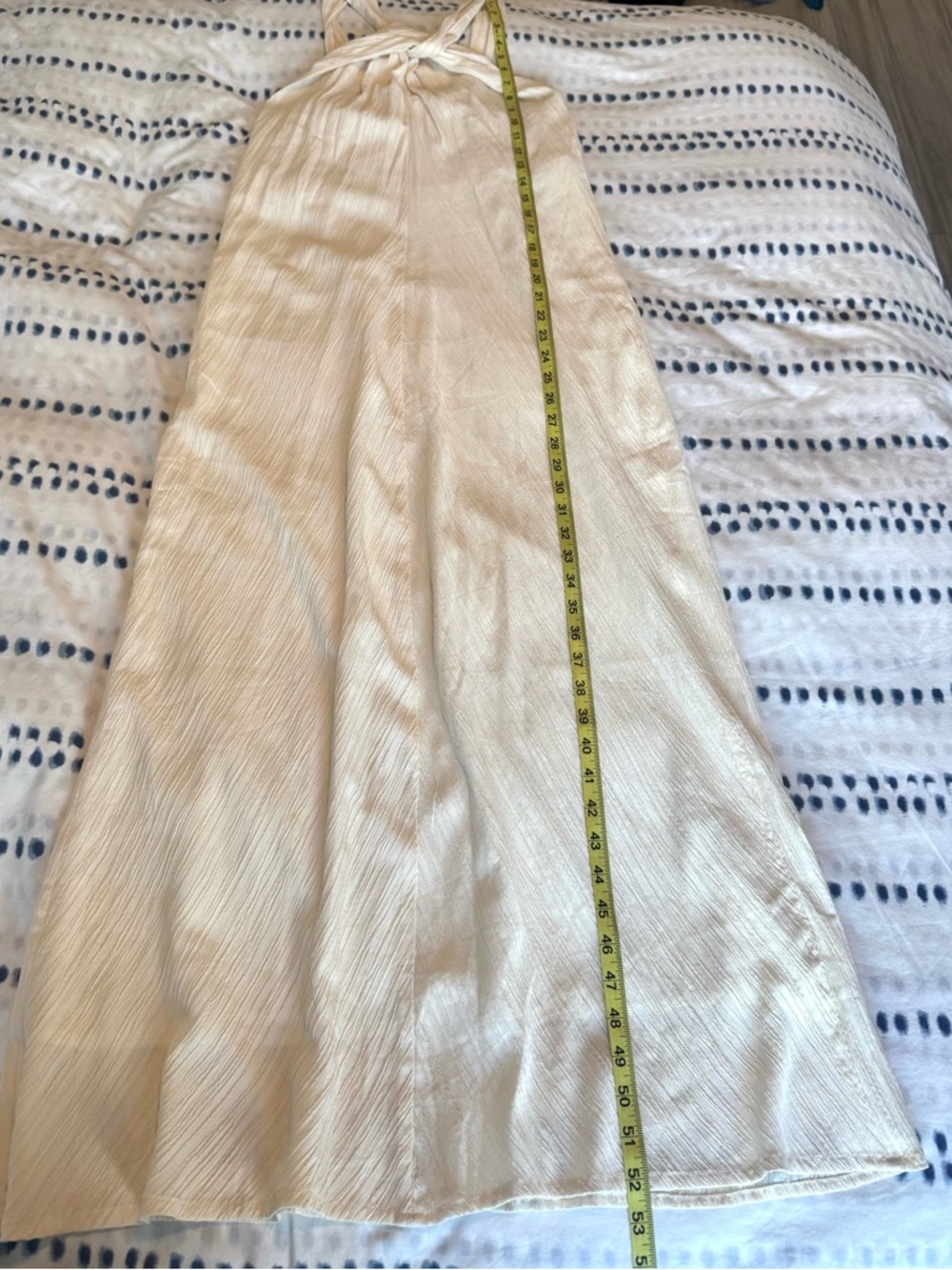 Commense Creamy Halter Long Dress - Size S - Picture 11 of 11